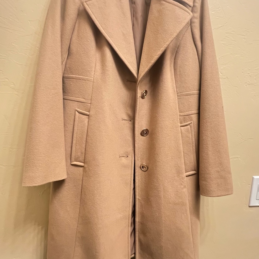 MICHAEL Michael Kors Camel Wool Blend Pea Coat - Picture 1 of 4
